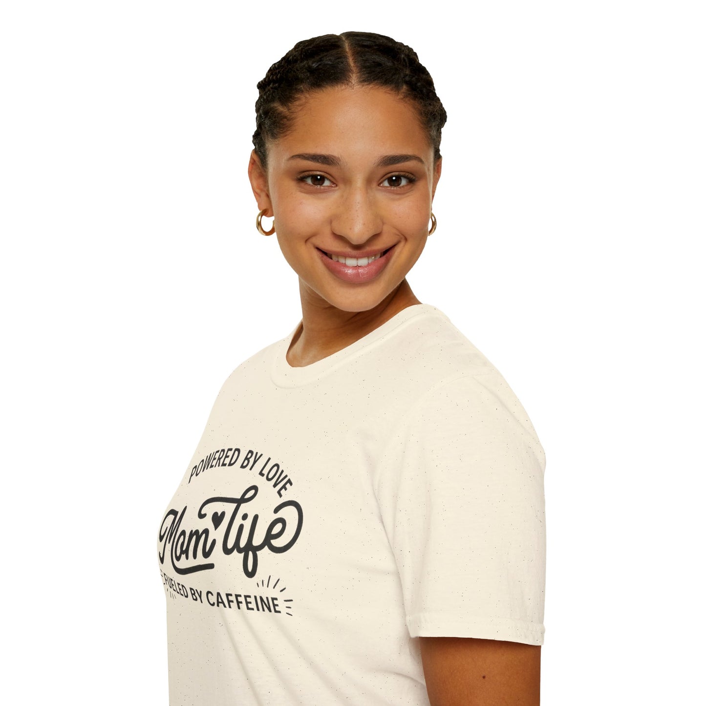 Mom Life T-Shirt - "Powered by Love, Fueled by Caffeine" Mom Gift