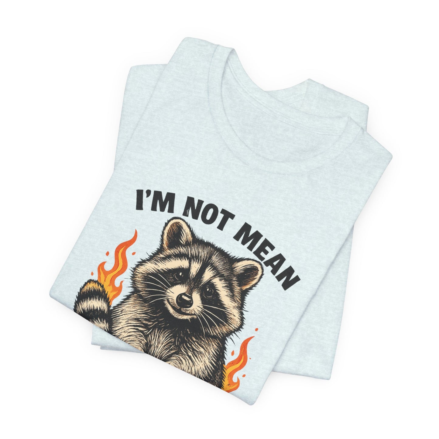 Spicy Nice Raccoon T-Shirt — "I'm Not Mean, I'm Spicy Nice" Graphic Tee