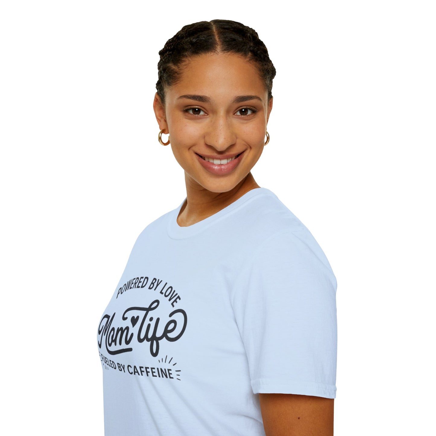 Mom Life T-Shirt - "Powered by Love, Fueled by Caffeine" Mom Gift