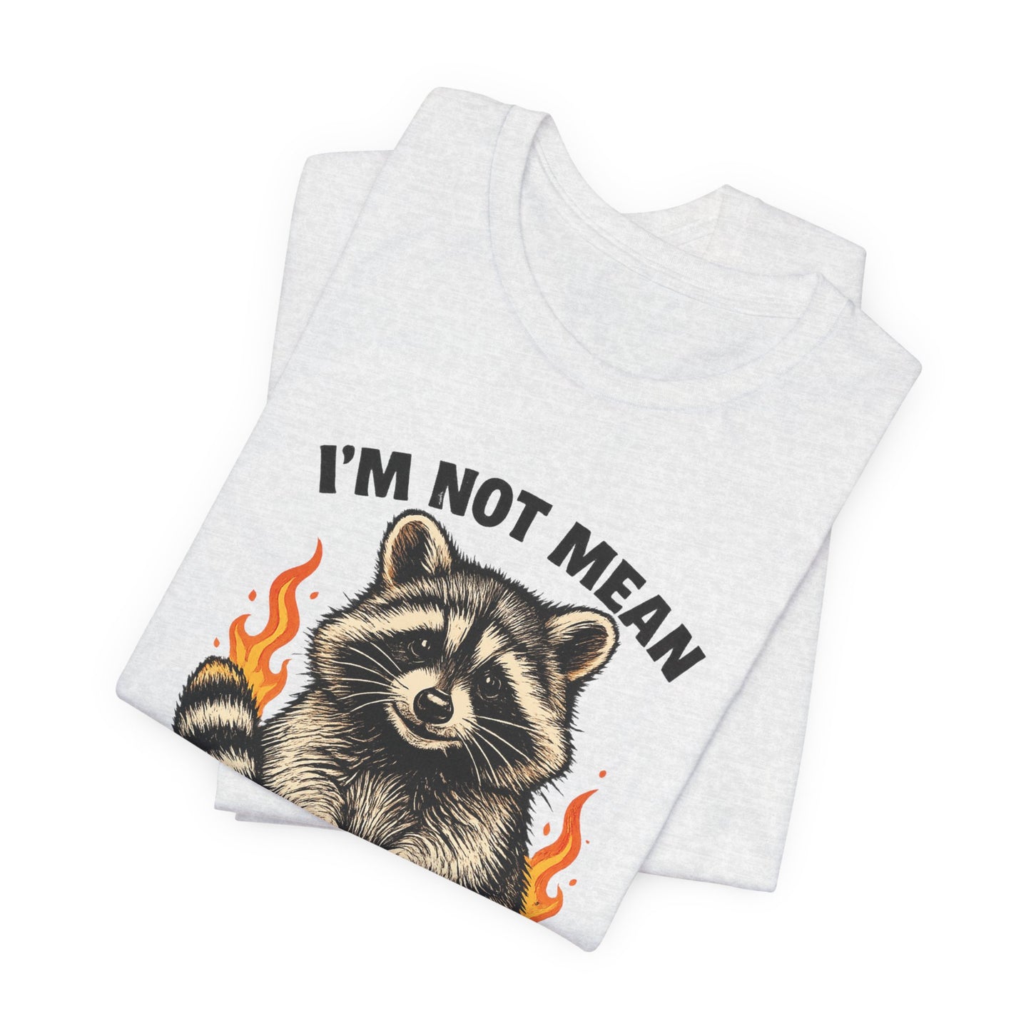 Spicy Nice Raccoon T-Shirt — "I'm Not Mean, I'm Spicy Nice" Graphic Tee