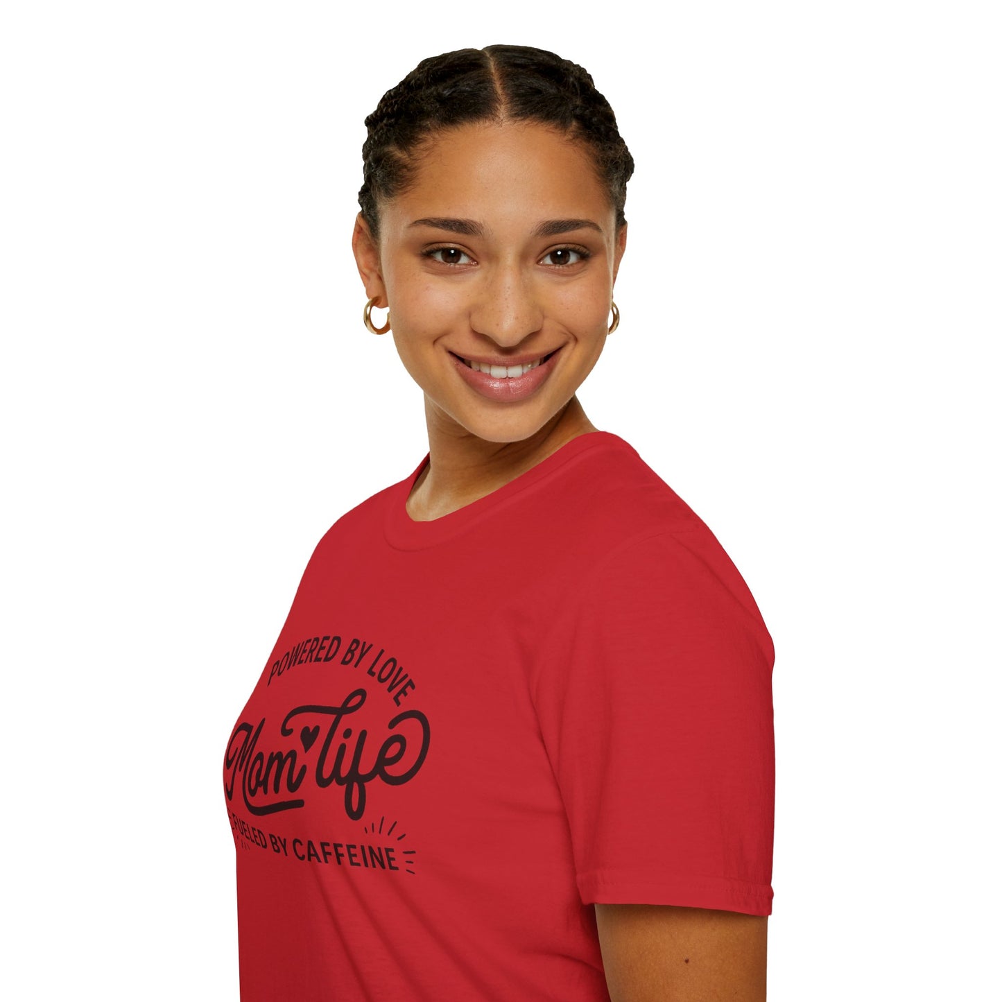 Mom Life T-Shirt - "Powered by Love, Fueled by Caffeine" Mom Gift