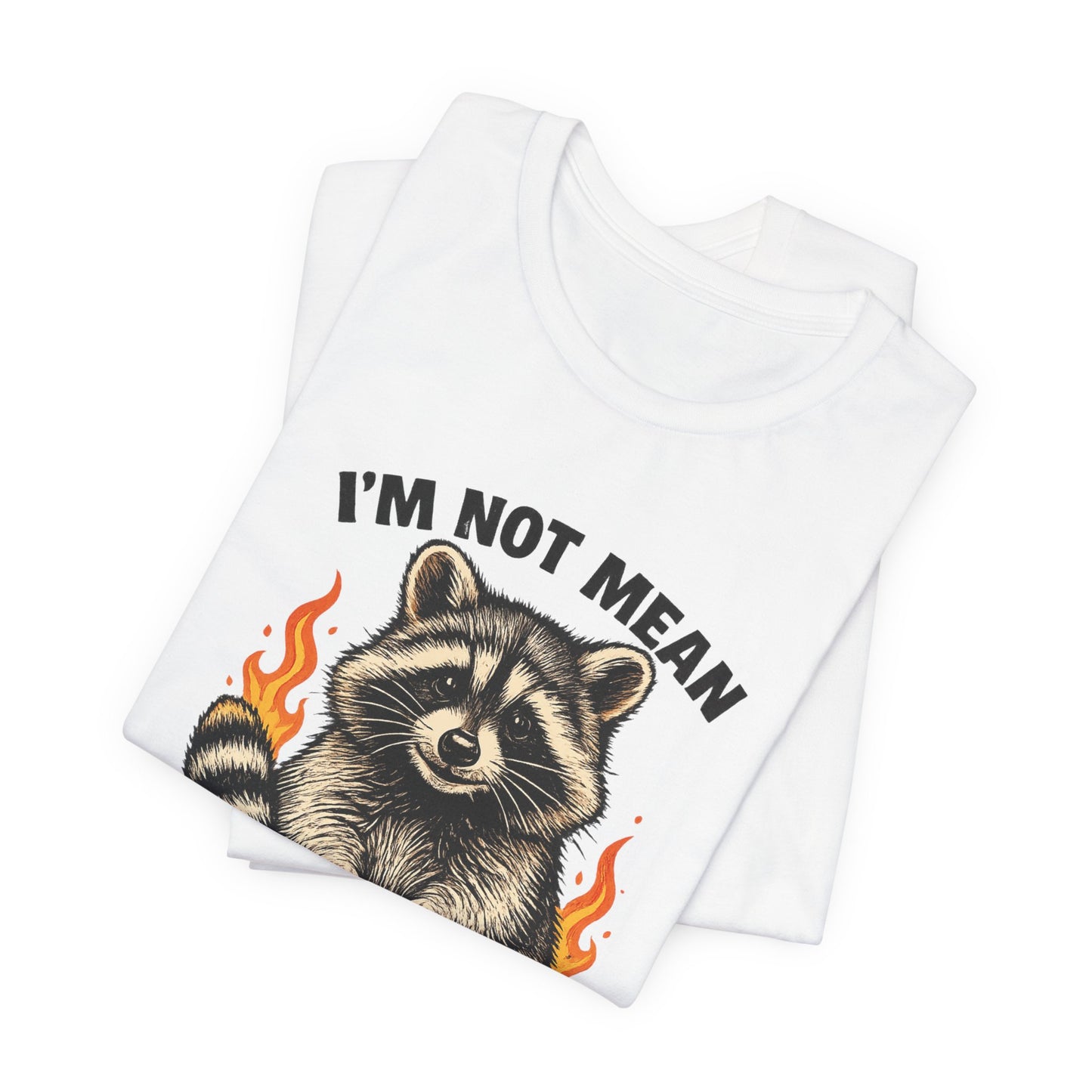 Spicy Nice Raccoon T-Shirt — "I'm Not Mean, I'm Spicy Nice" Graphic Tee