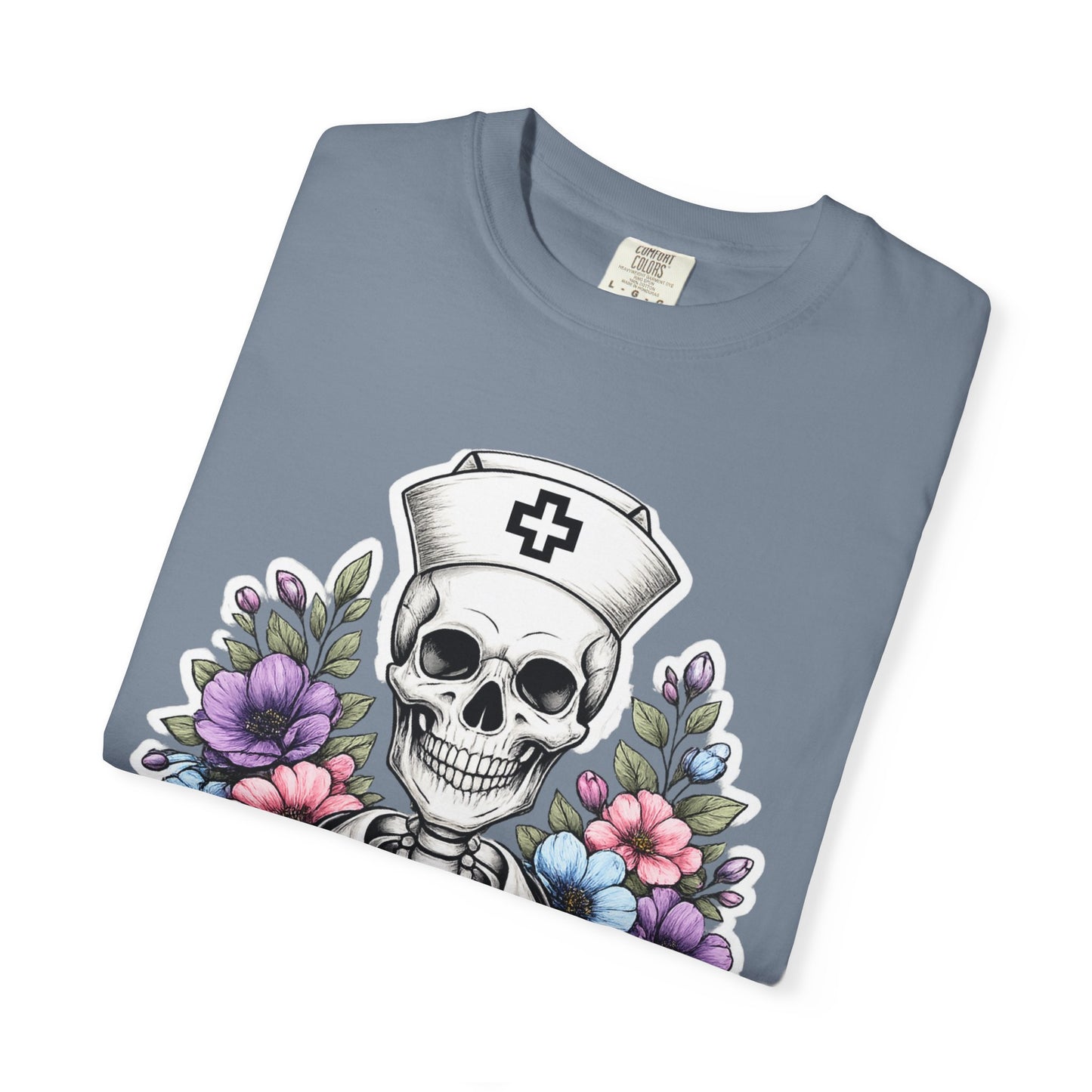 T-Shirt — "Sorta Ratchet, Sorta Nightingale" Nurse Skull Floral Tee