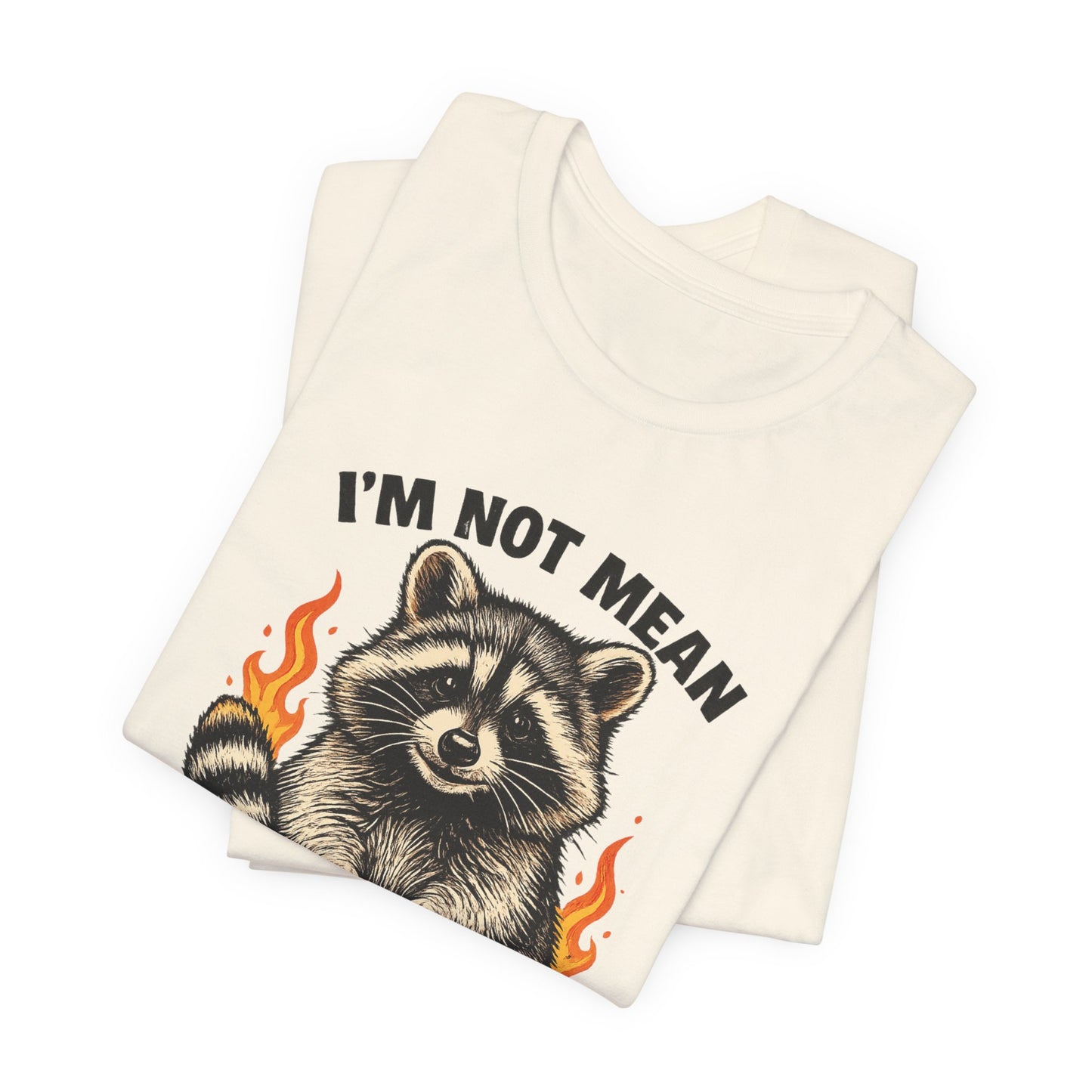 Spicy Nice Raccoon T-Shirt — "I'm Not Mean, I'm Spicy Nice" Graphic Tee