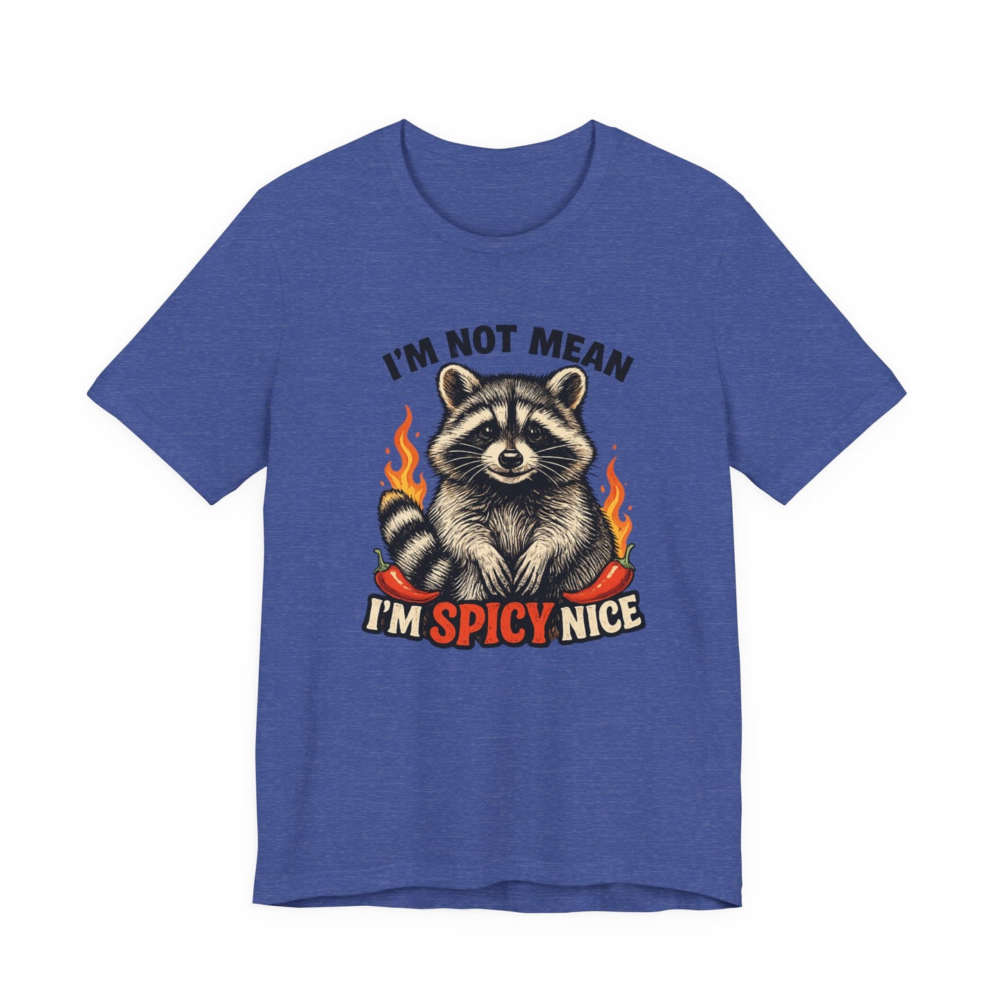 Spicy Nice Raccoon T-Shirt — "I'm Not Mean, I'm Spicy Nice" Graphic Tee
