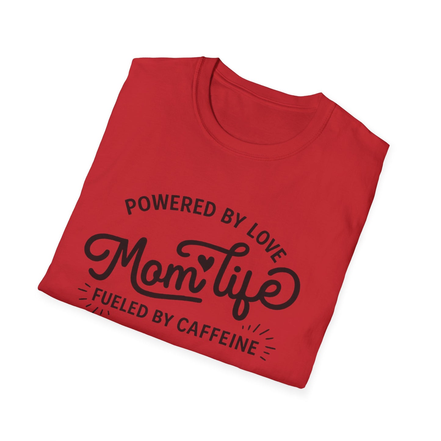 Mom Life T-Shirt - "Powered by Love, Fueled by Caffeine" Mom Gift