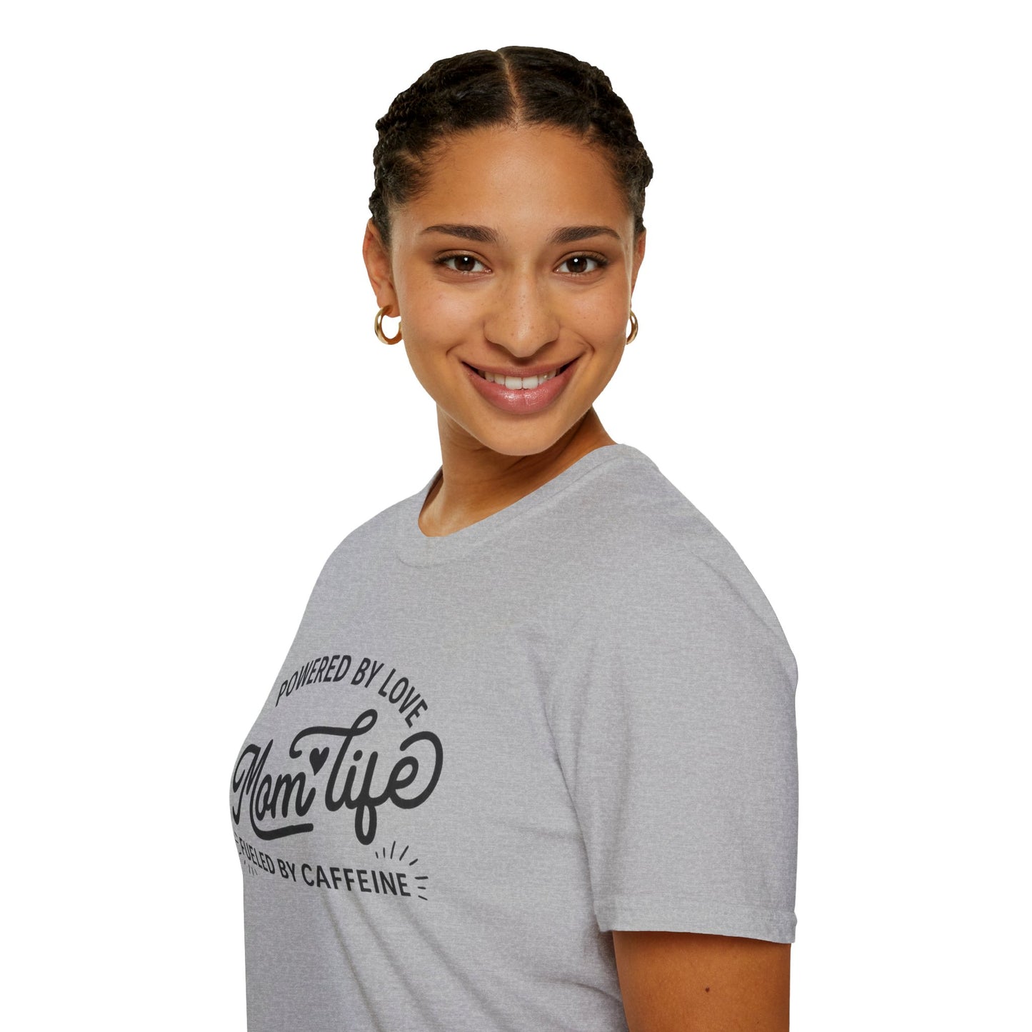 Mom Life T-Shirt - "Powered by Love, Fueled by Caffeine" Mom Gift