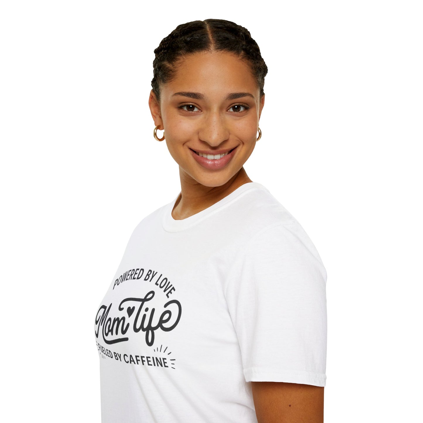 Mom Life T-Shirt - "Powered by Love, Fueled by Caffeine" Mom Gift